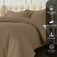 thumbnail image 5 of Superior Egyptian Cotton Duvet Cover Set, King/ Cal King, Taupe, 5 of 8