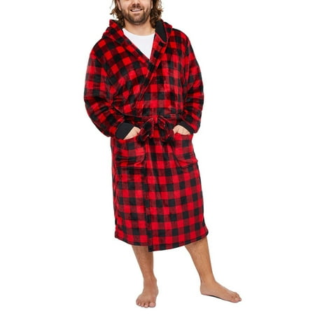 

Pudcoco Christmas Parent-child Nightwear Red Plaid Printed Pattern Long Sleeve Nightgown