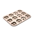 thumbnail image 1 of Molde para hornear donuts antiadherente de 12 cavidades, moldes para donas de acero al carbono, sartén con forma de corazón y flores, utensilios para hornear en horno, 1 of 5