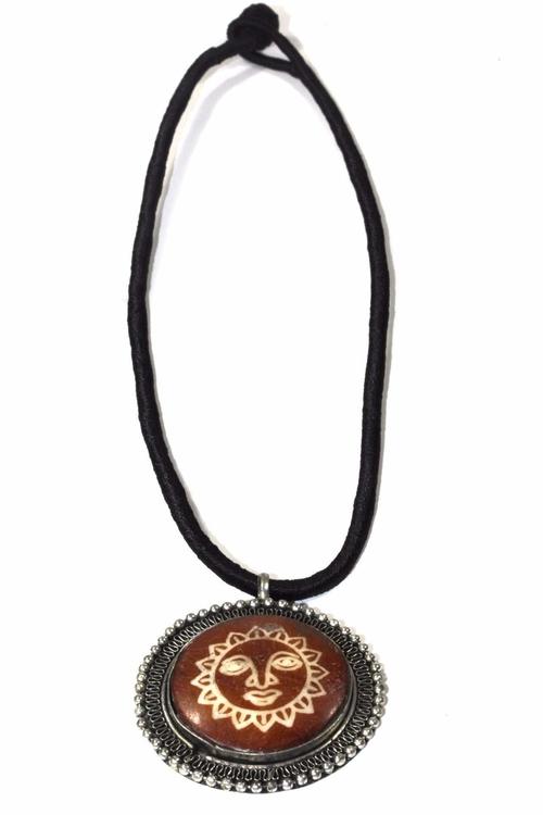 handcrafted necklace handcrafted Boho style sun necklace thread necklace sun handcrafted long necklace