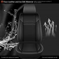 thumbnail image 4 of LAONNVIR 2 Front Car Seat Covers Custom Fit for Toyota Prius C 2012-2016 Seat Covers Cushion Faux Leather with Airbag(Black, Front Seat), 4 of 5