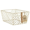 thumbnail image 4 of Christian Brands F4555 13 x 9 in. Rectangle Wire Metallic Basket  Gold &amp; BrownPack of 2, 4 of 5