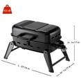thumbnail image 2 of 10,000 BTU Portable Gas Grill, Outdoor Compact BBQ Small Propane Grill with Foldable Legs for RV, Hiking, Camping, Patio, Tailgating, 2 of 7