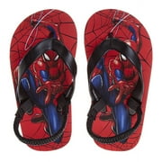 Spider-Man Boys' Flip Flops. (Toddler/Little Kids) - Red, Size: 9-10