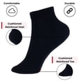 thumbnail image 2 of Alpine Swiss Mens Ankle Socks 8 Pack Cotton Athletic Performance Socks for Men Moisture-Wicking Cushioned Quarter Length Socks Reinforced Heel & Toe, 2 of 5