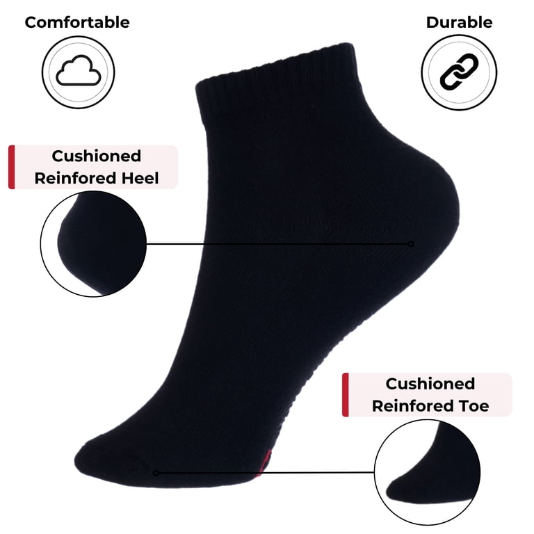 Alpine Swiss Men's Cotton Athletic Quarter Socks 8-Pack photo 2