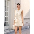 thumbnail image 5 of Women'S Plaid Skirt Sets 2 Piece Outfits Vest Top and Pleated Mini Skirt Suit L, 5 of 9