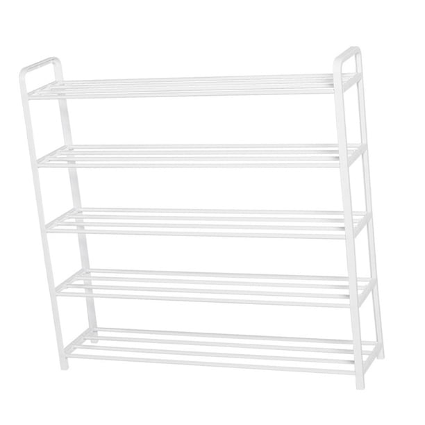 Inteprter Estante organizador de zapatos de 4 capas, estante de almacenamiento de zapatos apilable de múltiples capas para la puerta de la sala de Almacenamiento y organización del hogar No.03 Inteprter HA003466-03