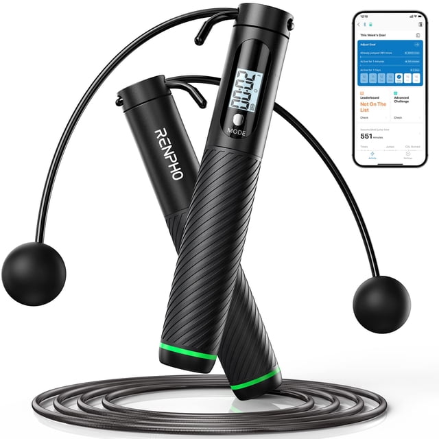 Jump Rope RENPHO Smart Skipping con contador para adultos