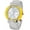 Yellow, variant on Collections Women's Bold Silver Cuff Bangle Quartz Analog Watch Three Color Options with Fits for Wrist Sizes 7-8 inches