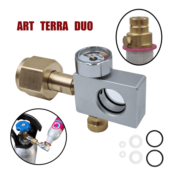 Soda Water Terra DUO Art Quick Connect Carbon Dioxide Cylinder Refill Fill Station Adapter Soda Water Replacement Carbonator