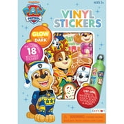 PAW Patrol Christmas Holiday 18-pack Glow in The Dark Vinyl Sticker