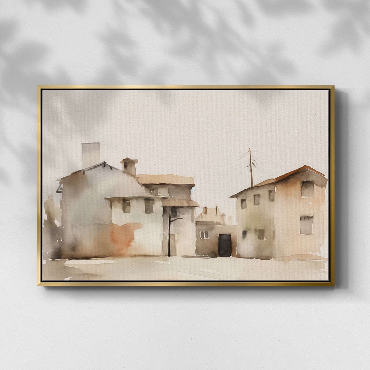 Vintage Landscape-XI By Wexford Home Framed in Gold Wood Gallery Wrapped Canvas 25 in. x 37 in.