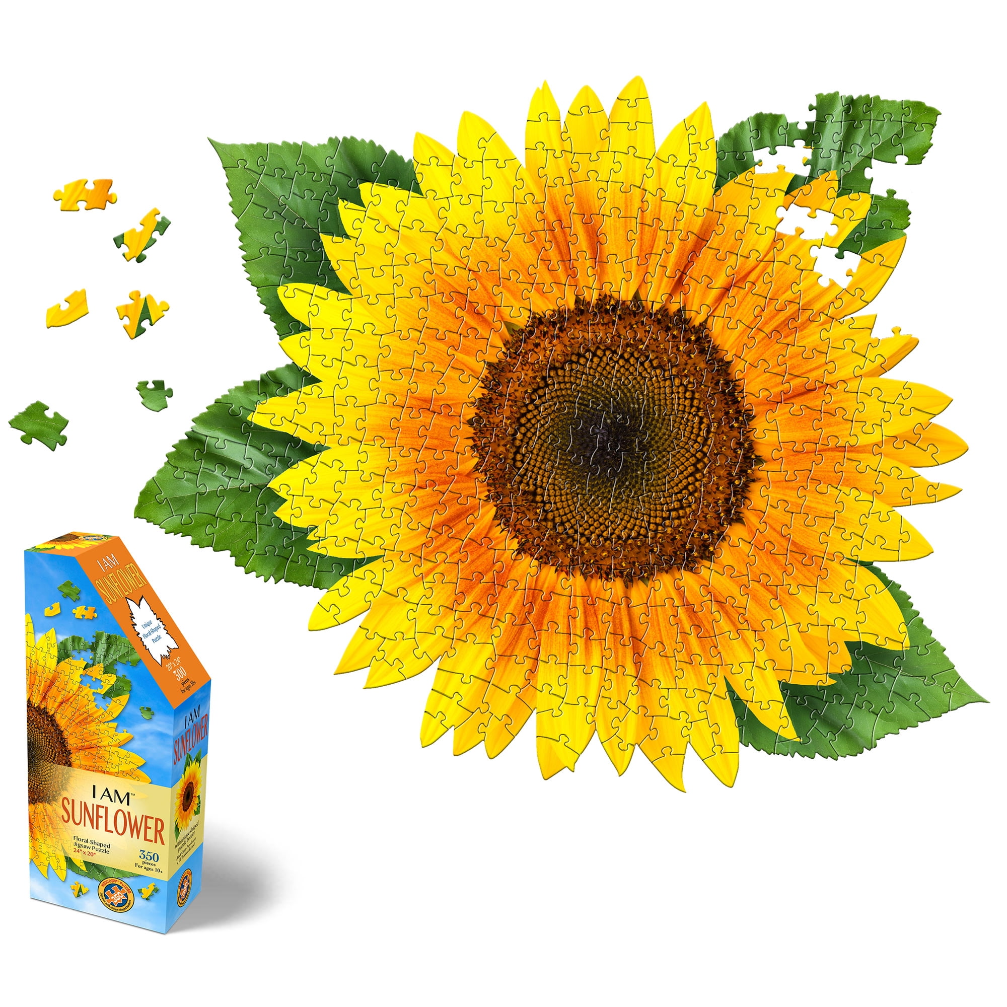 Madd Capp 350-Piece I Am Sunflower Floral Shaped Jigsaw Puzzle