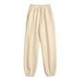 thumbnail image 5 of WhouRiu Girls Casual Sweatpants Letter Graphic Elastic Waist Joggers Pants Kids Comfortable Everyday Trousers With Pockets,7-8 Years, 5 of 5