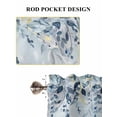 thumbnail image 6 of Blue Eucalyptus Coastal Bathroom Window Curtain, Beach Starfish Shell Nautical Ombre Light Filtering Coffee Kitchen Curtains, Bedroom Living Room Curtains 2 Panel 84"x45", 6 of 6