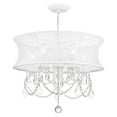 thumbnail image 2 of 6305-03 Livex Lighting Newcastle - 5 Light Chandelier in Glam Style - 20 Inches wide by 18.5 Inches high-White Finish    -Traditional Installation, 2 of 9