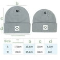 thumbnail image 4 of Fraobbg 3 Pack Toddler Beanie Baby Boys Girls Kids Winter Hats Smile Children Knit Warm Caps, 4 of 6