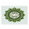 thumbnail image 1 of Colorful Cutting Board, Circular Oriental Style Earth Core Form Balance and Harmony in Cosmos Theme, Decorative Tempered Glass Cutting and Serving Board, Large Size, Green Brown, by Ambesonne, 1 of 1