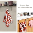 thumbnail image 3 of Beautiful Fall Leaves Hand Towels 2 PCS, Hand Drawn Autumn Kitchen Towel Ultra Soft and Highly Absorbent,Decorative Fingertip Face Towel for Bathroom Hotel, 28.3"x14.4", 3 of 6