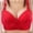 Red, variant on Patlollav Womens Solid Color Comfortable Hollow Out Perspective Bra Underwear No Rims