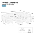 thumbnail image 4 of Belffin 8 pieces Chenille Modular Sectional Sofa Sectional Sleeper Sofa Washable Cushion with storage for Living Room,Beige, 4 of 9