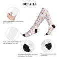 thumbnail image 5 of Rateoe Swan And Flowers Compression Socks for Women and Men 20-30mmHg-Circulation Support Socks Knee High Nurse Pregnant Running Medical and Travel Athletic, 5 of 7