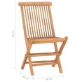 thumbnail image 4 of Set de comedor exterior VidaXL, plegable, 3 piezas, madera de teca, 4 of 9