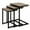 Gray, variant on Gymax 3 Pcs Nesting Coffee End Table Set Stacking Side Nightstand Living Room Gray