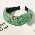 thumbnail image 2 of Christmas Knotted Turban Headband for Women Festive Holiday Wide Hair Band Decorative Hair Accessory, 2 of 5