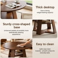 thumbnail image 3 of Hawsaiy 5 Piece 43.3" Round Dining Table Set for 4, Modern Wood Kitchen Table with Storage Shelf & 4 PU Leather Upholstered Dining Chairs, Dining Room Furniture Set for Apartment, 3 of 8