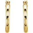 thumbnail image 2 of Auriga Fine Jewelry 14k Yellow Gold Tube 15 mm Hoop Earrings for Women, 2 of 4