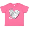 thumbnail image 3 of Inktastic Lung Cancer Awareness White Ribbon Around Heart Boys or Girls Baby T-Shirt, 3 of 5