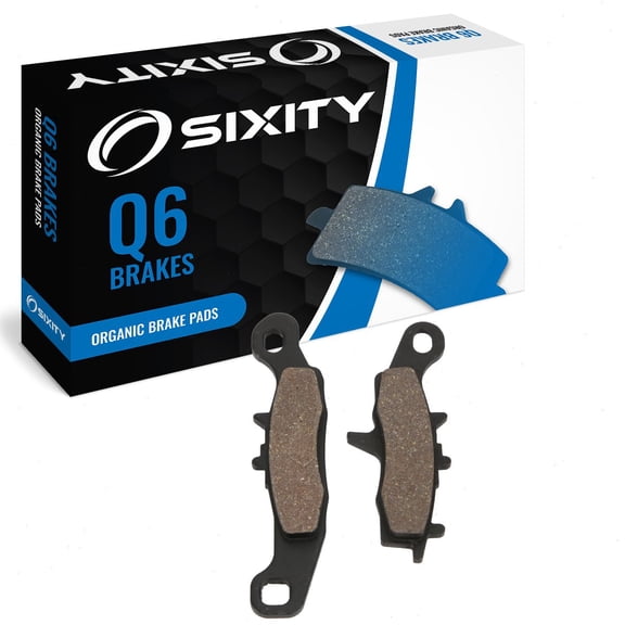 Sixity Q6 Organic Brake Pads FA258 Front Replacement Kit Full Complete