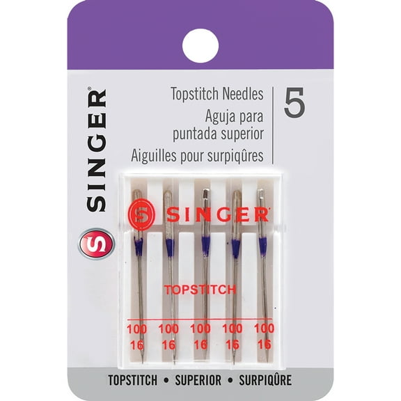 Singer Top Stitch Machine Needles 5/Pkg-Size 100