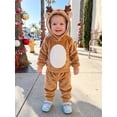 thumbnail image 3 of RUINIXCW Toddler Baby Boy Girl Christmas Outfit Kids Reindeer Costume Infant Baby Boy Girl Fall Winter Clothes Warm Fleece Antler Hoodie and Pants Set, 3 of 8