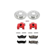 PowerStop Rear Z23 Evolution Sport Brake Pad and Rotor Kit with Red Powder Coated Calipers Fits: INFINITI NISSAN Select Models KC2445