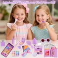 thumbnail image 5 of Rirool Kids Play Purse for Little Girls, 37 Pcs Toddler Purse Set with Pretend Makeup, Handbag, Phone, Wallet, Princess Toys Birthday Gift for Girls Age 3-6, 5 of 9