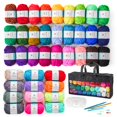 thumbnail image 1 of Kit de hilo de ganchillo INSCRAFT, 48 unidades, 1280 m, 40 colores, acrílico, 1 of 8