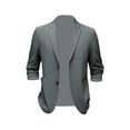 thumbnail image 4 of Chaqueta de traje para hombre, corte clásico, abrigos y blazers deportivos para hombre, traje transpirable y elegante. Gris Verde XL, 4 of 9