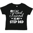 thumbnail image 3 of Inktastic My Best Friend is My Step Dad with Hearts Boys or Girls Toddler T-Shirt, 3 of 5