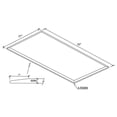 thumbnail image 4 of 52x27" 6mm Rectangular Glass Top Clear, 4 of 4