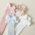 thumbnail image 5 of Ougyinr Kids Baby Girls Knee High Socks Toddler Bow Mesh Long Stockings Spring/Summer Socks, 5 of 9