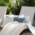 thumbnail image 3 of Blue and Gray Floral Pillow Covers 12x20 Set of 2 Outdoor Waterproof White Colored Decorative Throw Pillows Summer Pillowcase Polyester Cushion Case Decor for Couch Patio Funiture Garden Porch 01B, 3 of 6
