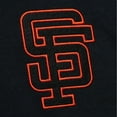 thumbnail image 4 of Men's Mitchell & Ness Black San Francisco Giants Cooperstown Collection Legendary Raglan Slub Henley 3/4-Sleeve T-Shirt, 4 of 5