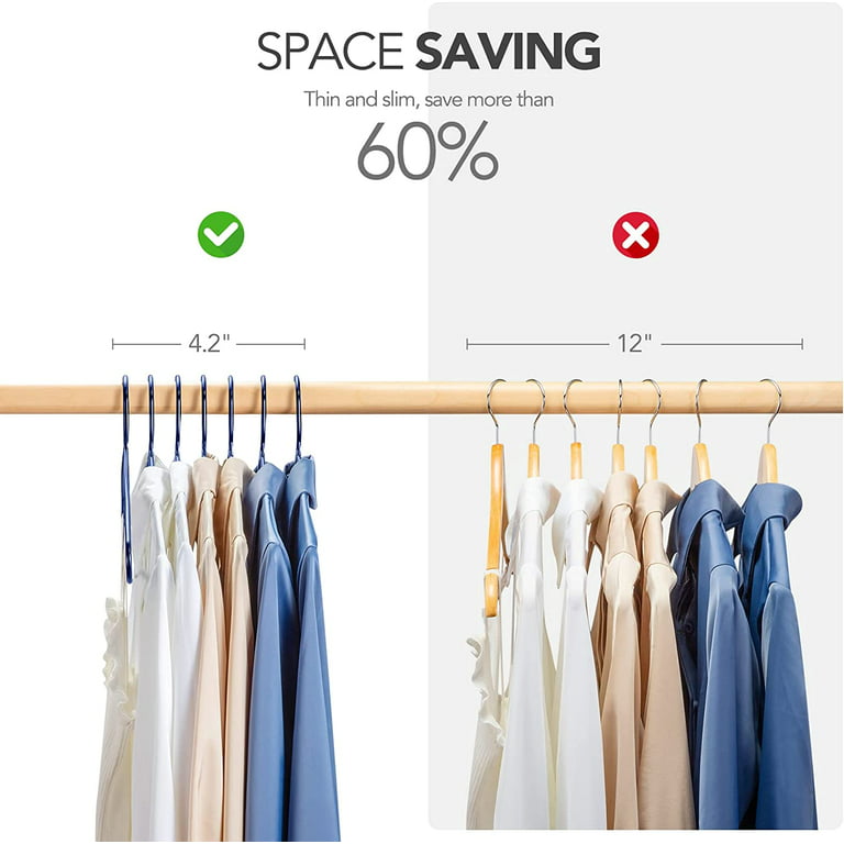Space Saving Closet Hangers Stronger Plastic Colorful Clothes