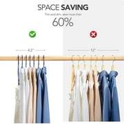 cozymood Clothes Hangers 60 Pack, Heavy Duty Plastic Hangers, Sturdy and Durable Dress Hangers Shirt Hangers, Adult Hangers with Hooks, Plastic Coat Hangers for Closet, Navy Blue Hangers Slim Hanger
