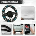thumbnail image 6 of Yuyamidu Skull Car Steering Wheel Cover Blue Rose Auto Steering Wheel Decorative Accessories Short Plush Automotive Flannel Cover for Steering Wheel, 6 of 7