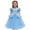 Blue, variant on Girls' Princess Dress, Puff Sleeve Lace Applique Tulle Ball Gown for Party and Wedding