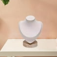 thumbnail image 6 of Necklace Chain Jewelry Bust Pendant Show with Wooden Base Display Necklace Display Holder Stand Model for Bedroom Countertop Shows Beige, 6 of 7